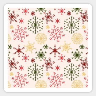 Falling Snowflakes - Gilded Traditions - Minimalist Colorful Holidays Sticker